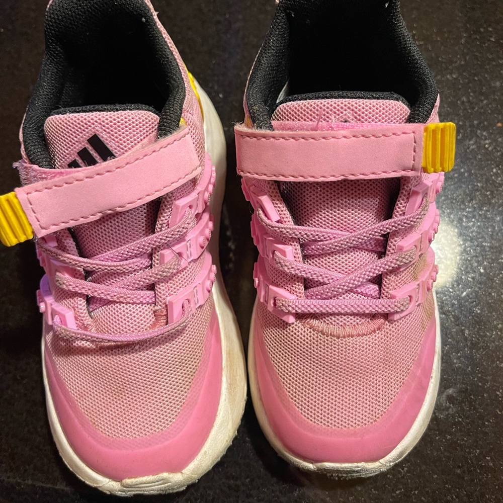 toddler girls sneakers. Adidas.  Almost brand new. Only worn a couple times.